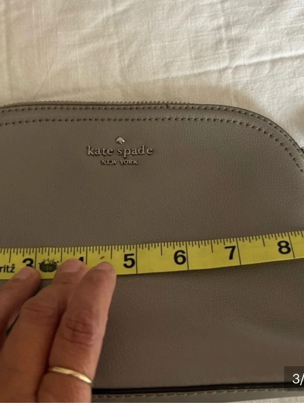 kate spade Taupe Gray Leather Crossbody